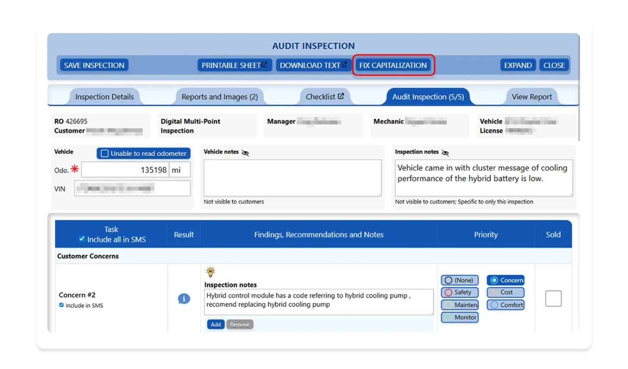 Website slider graphic showing ability to automatically fix capitalization errors
